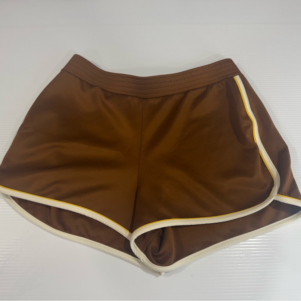Zara Retro Sporty Gilet shorts only  Copenhagen 1987 Brown Size Large. - Picture 3 of 9